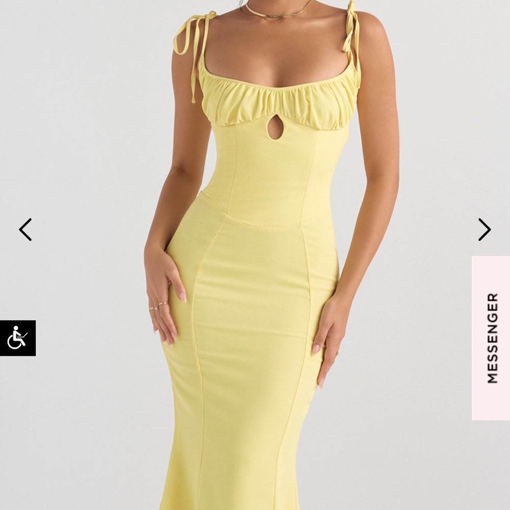 House Of CB Yellow Soren Dress Size XS